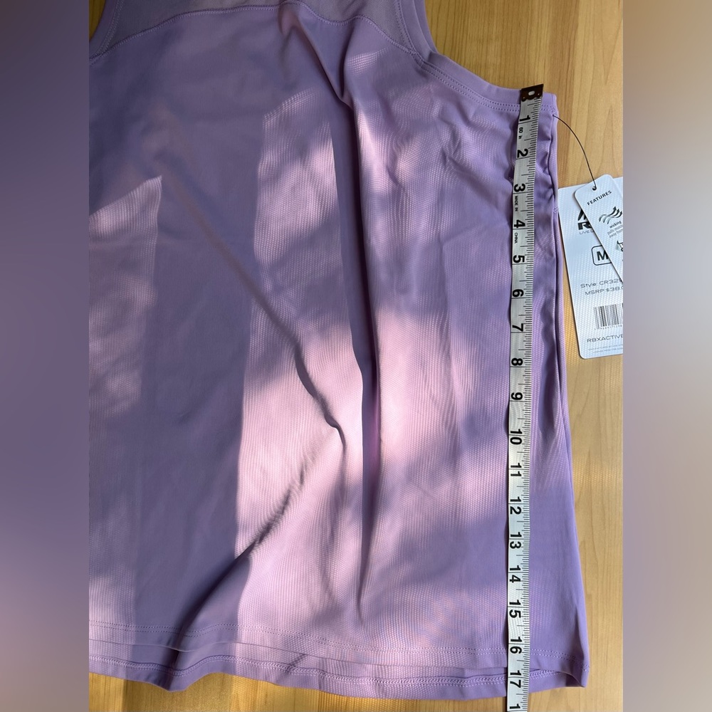 RBX- Live Life Active /Super Soft Easy Breezy Tank Color:Light Purple /Size M - Picture 7 of 7